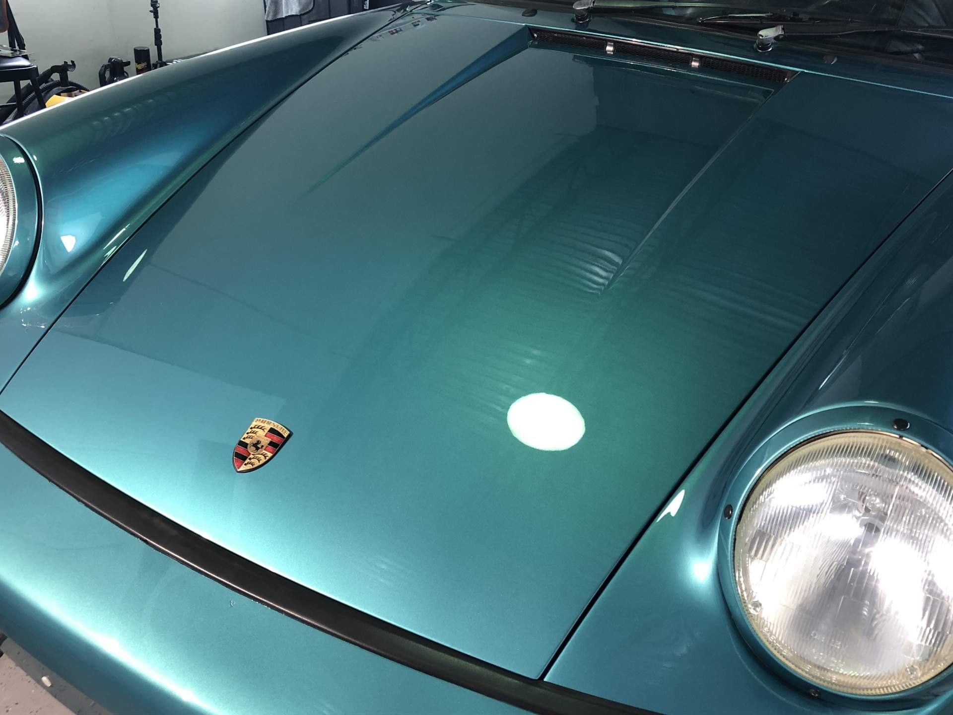 Porsche hood shined up